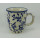 B-Ware Bunzlauer Keramik Tasse MARS - Becher, blau/weiß - 0,3 Liter, Blumen (K081-LISK)