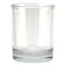 Set aus Votivglas klar und Votivkerze