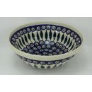 B-Ware Bunzlauer Keramik Schale MISKA, Sch&uuml;ssel, Salat, blau/wei&szlig;/gr&uuml;n, &oslash;24cm (M092-54)