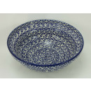 B-Ware Bunzlauer Keramik Schale MISKA, Sch&uuml;ssel, blau/wei&szlig;, Salat, &oslash;24cm, (M092-P364)