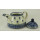 B-Ware Bunzlauer Keramik Teekanne spitz, Kanne für 0,9Ltr. Tee, mit Blumen (C005-ASS)