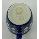 B-Ware Bunzlauer Keramik Tasse MARS, Becher - blau/weiß - 0,3 Liter, (K081-SEM), Herzen