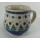 B-Ware Bunzlauer Keramik Tasse BÖHMISCH  - Tannen - blau/weiß/grün - 0,45 Liter, (K068-U22)