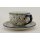B-Ware Bunzlauer Keramik Tasse mit Unterteller (F036-EO36), U N I K AT - 0,3 Liter
