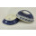B-Ware Bunzlauer Keramik Butterdose  für 250g Butter, blau/weiß/rot (M077-DPMA)