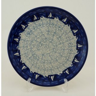 B-Ware Bunzlauer Keramik Teller, Essteller, Kuchenteller, Frühstück, ø 22cm (T134-LK04)
