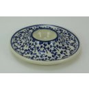 Bunzlauer Keramik Eierbecher mit Teller 3er Set, (J051-P364) blau/weiß
