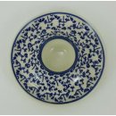Bunzlauer Keramik Eierbecher mit Teller 3er Set, (J051-P364) blau/weiß
