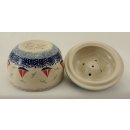 B-Ware Bunzlauer Keramik Apfelbräter, Schale mit Deckel (J058-DPML)
