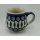 B-Ware Bunzlauer Keramik Tasse BÖHMISCH - Becher - blau/weiß/grün - 0,25 Liter (K090-54)
