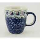 B-Ware Bunzlauer Keramik Tasse MARS - blau/weiß -...