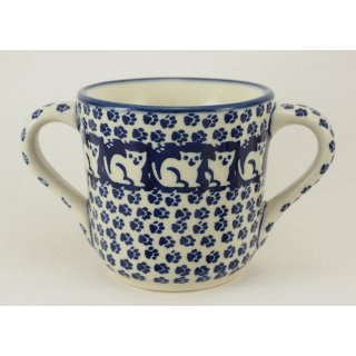 B-Ware Bunzlauer Keramik Tasse Kinder - Becher - 2Henkel - 0,2 Liter (K094-KOT6)
