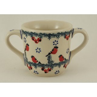 Bunzlauer Keramik Tasse Kinder - Becher - 2Henkel - 0,2 Liter (K094-GILE)