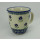 B-Ware Bunzlauer Keramik Tasse MARS, Becher - blau/weiß - Blumen- 0,3 Liter, (K081-ASS)