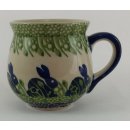 B-Ware Bunzlauer Keramik Tasse BÖHMISCH MINI - blau/weiß - 0,18 Liter (K067-P324), Hase