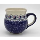 Bunzlauer Keramik Tasse BÖHMISCH MAXI Becher blau/weiß; 0,45 Ltr. (K068-DPMA)