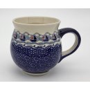 Bunzlauer Keramik Tasse BÖHMISCH MAXI Becher blau/weiß; 0,45 Ltr. (K068-DPMA)