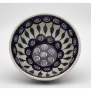 Bunzlauer Keramik Schale, Müsli, Teeschale, Schüssel, Blau/weiß (C018-54)