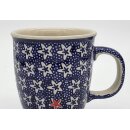 B-Ware Bunzlauer Keramik Tasse MARS - blau/weiß - 0,3 Liter, Sterne (K081-LG01)