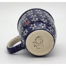 B-Ware Bunzlauer Keramik Tasse MARS - blau/weiß - 0,3 Liter, Sterne (K081-LG01)