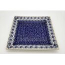 Bunzlauer Keramik Teller eckig 23,5x23,5cm; Kuchenteller, Essteller (T146-DPMA)