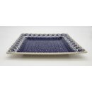 Bunzlauer Keramik Teller eckig 23,5x23,5cm; Kuchenteller, Essteller (T146-DPMA)