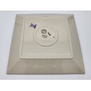 Bunzlauer Keramik Teller eckig 23,5x23,5cm; Kuchenteller, Essteller (T146-DPMA)
