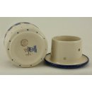 Bunzlauer Keramik Butterdose, Hermetic mit Wasserkühlung, französisch (M136-CHDK