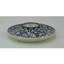 Bunzlauer Keramik Eierbecher mit Teller 2er Set, (J051-P364) blau/weiß