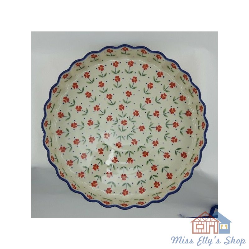 Bunzlauer Keramik Quicheform F094-AC61 Obstkuchen Tarteform Auflaufform 