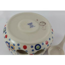 Bunzlauer Keramik St&ouml;vchen f&uuml;r Teekanne, Dekor AS38, U N I K A T, &oslash;16cm, P089
