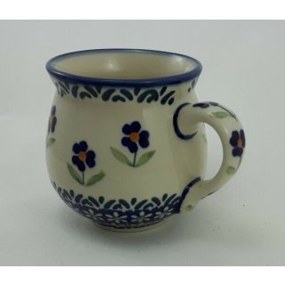 Bunzlauer Keramik Tasse BÖHMISCH MINI K067-ASS blau/weiß/grün; 0,18 Liter, 