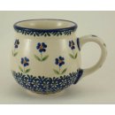 Bunzlauer Keramik Tasse BÖHMISCH, blau/weiß,...