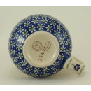 Bunzlauer Keramik Tasse BÖHMISCH, blau/weiß, Blumen - 0,25 Liter, (K090-ASS)