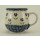 Bunzlauer Keramik Tasse B&Ouml;HMISCH, blau/wei&szlig;, Blumen - 0,25 Liter, (K090-ASS)