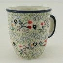 Bunzlauer Keramik Tasse MARS - Becher - 0,3Ltr., Blumen (K081-EO36) U N I K A T