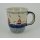 Bunzlauer Keramik Tasse MARS - blau/weiß - 0,3 Liter, Segelboote (K081-DPML)
