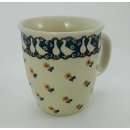 Bunzlauer Keramik Tasse MARS - braun/grün/weiß - 0,3 Liter, Gänse (K081-P322)