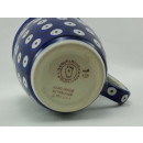 Bunzlauer Keramik Tasse MARS Dekor 70A - blau/weiß - 0,3 Liter, K081, Punkte