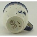 Bunzlauer Keramik Tasse MARS Maxi - Becher - blau/weiß - 0,43 Liter, (K106-CHDK)