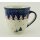 Bunzlauer Keramik Tasse MARS Maxi - Becher - blau/weiß - 0,43 Liter, (K106-CHDK)