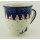 Bunzlauer Keramik Tasse MARS Maxi - Becher - blau/weiß - 0,43 Liter, (K106-CHDK)